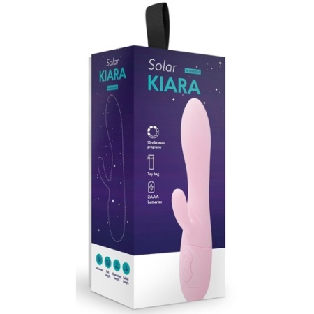 Вибратор Le Frivole Solar Kiara с клиторальным отростком, пастельно-розовый